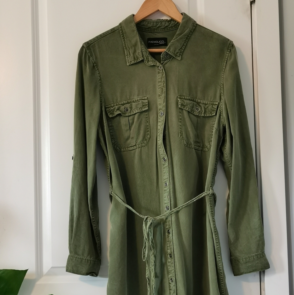 Green Shirt Dress